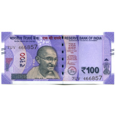 Банкнота 100 рупий 2021 года Индия
