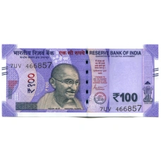Банкнота 100 рупий 2021 года Индия