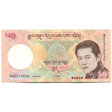 Банкнота 50 нгултрум 2021 года Бутан