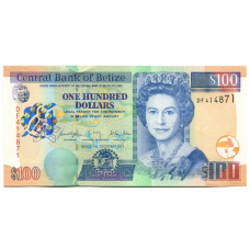 Банкнота 100 долларов 2021 года Белиз