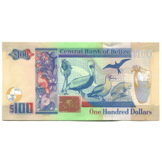 Банкнота 100 долларов 2021 года Белиз (вид 2)