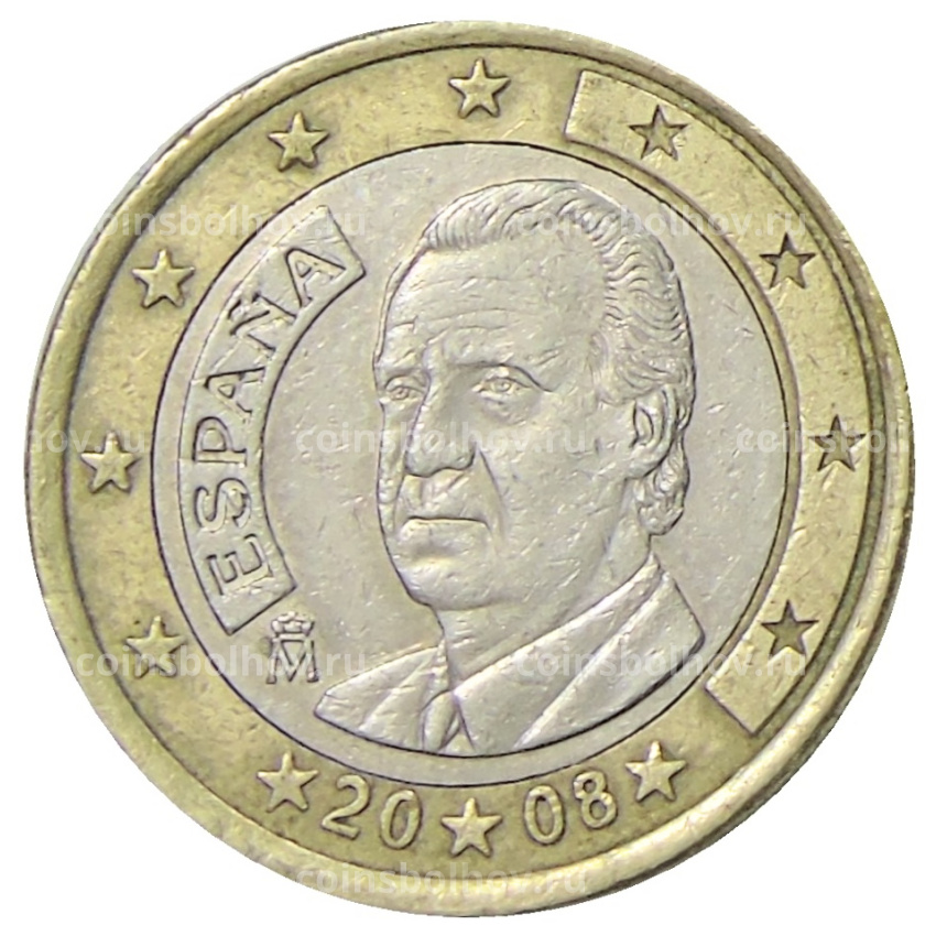 Монета 1 евро 2008 года Испания