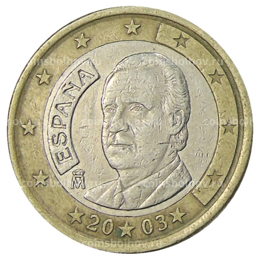 Монета 1 евро 2003 года Испания