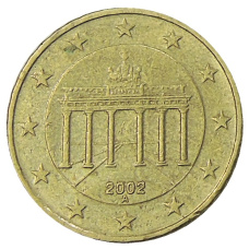 Монета 10 евроцентов 2002 года A Германия (аверс)