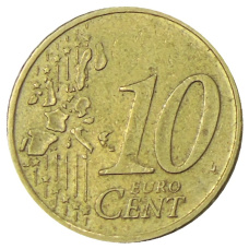 Монета 10 евроцентов 2002 года A Германия (реверс)