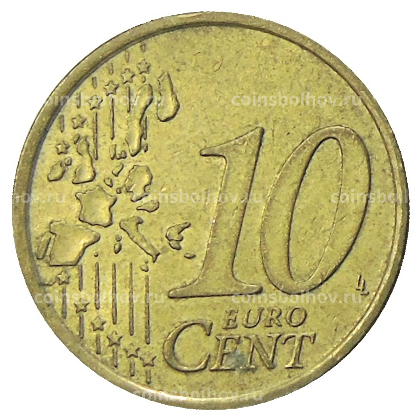 Монета 10 евроцентов 2002 года Италия (вид 2)