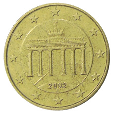 Монета 10 евроцентов 2002 года J Германия (аверс)