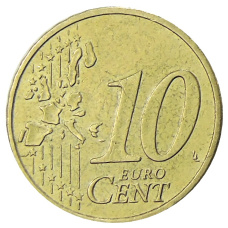 Монета 10 евроцентов 2002 года J Германия (реверс)