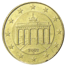 Монета 10 евроцентов 2002 года D Германия (аверс)