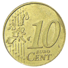 Монета 10 евроцентов 2002 года D Германия (реверс)