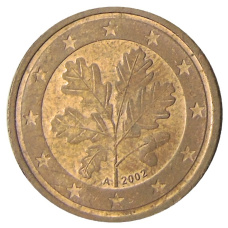 Монета 2 евроцента 2002 года A Германия (аверс)