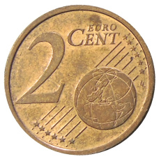 Монета 2 евроцента 2002 года A Германия (реверс)