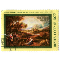 Марка «Рубенс «Пейзаж с радугой» 1632-1635 года»