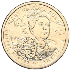 Монета 1 доллар 2025 года D США «Коренные американцы (Сакагавея) — Мэри Кавена Пукуи» (аверс)
