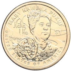 Монета 1 доллар 2025 года D США «Коренные американцы (Сакагавея) — Мэри Кавена Пукуи» (аверс)