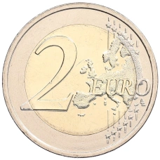 Монета 2 евро 2025 года Эстония «500-летие первого печатного текста на эстонском языке» (реверс)