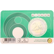 Монета 2 евро 2025 года Бельгия «Национальная лотерея» (текст на лицевой стороне блистера на фламандском и английском) (реверс)