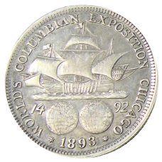 Монета 1/2 доллара (50 центов) 1893 года США «Колумбийская выставка в Чикаго» (аверс)