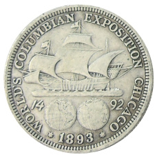 Монета 1/2 доллара (50 центов) 1893 года США «Колумбийская выставка в Чикаго» (аверс)