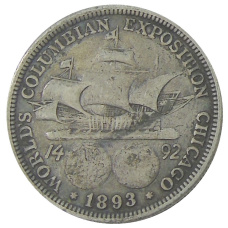 Монета 1/2 доллара (50 центов) 1893 года США «Колумбийская выставка в Чикаго» (аверс)