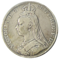 Монета 1 крона 1890 года Великобритания (реверс)