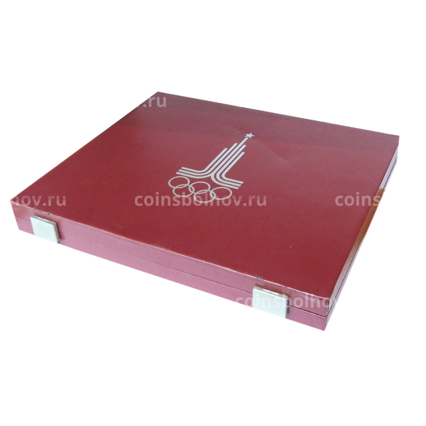 Коробка для монет номиналом 5 и 10 рублей  Олимпиада-80 (б\у) (вид 3)