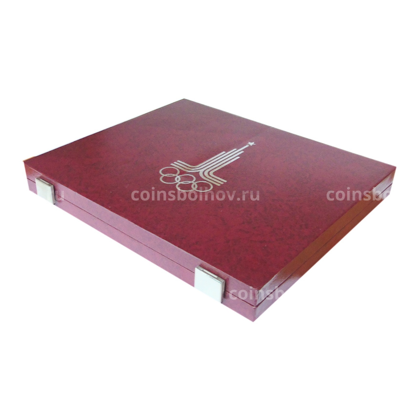 Коробка для монет номиналом 5 и 10 рублей  Олимпиада-80 (б\у) (вид 3)