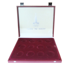 Коробка для монет номиналом 5 и 10 рублей  Олимпиада-80 (б\у)