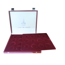 Коробка для монет номиналом 5 и 10 рублей  Олимпиада-80 (б\у) (вид 2)