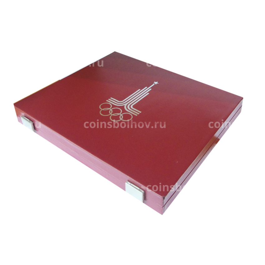 Коробка для монет номиналом 5 и 10 рублей  Олимпиада-80 (б\у) (вид 3)