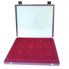 Коробка для монет номиналом 5 и 10 рублей  Олимпиада-80 (б\у)