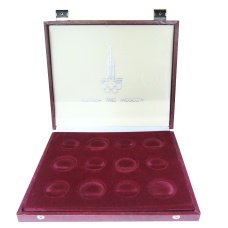 Коробка для монет номиналом 5 и 10 рублей  Олимпиада-80 (б\у)