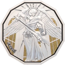 Монета 2 доллара 2024 года Самоа «Архангелы — Архангел Рагуил» (аверс)