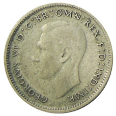 Монета 6 пенсов 1948 года Австралия (реверс)