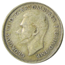 Монета 6 пенсов 1946 года Австралия (реверс)