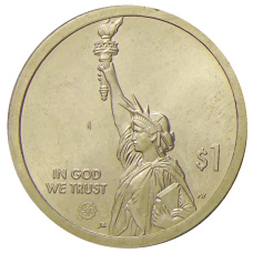Монета 1 доллар 2021 года P США «Американские инновации  — Мост-тоннель через Чесапикский залив» (реверс)