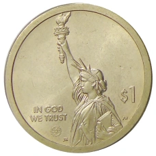 Монета 1 доллар 2021 года P США «Американские инновации — Мост-тоннель через Чесапикский залив» (реверс)