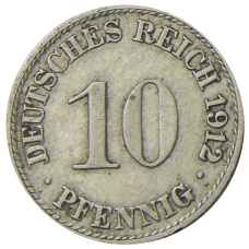 Монета 10 пфеннигов 1912 года А Германия (аверс)