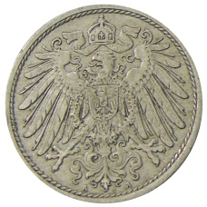 Монета 10 пфеннигов 1912 года А Германия (реверс)