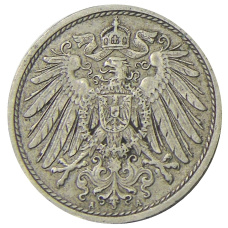 Монета 10 пфеннигов 1912 года А Германия (реверс)