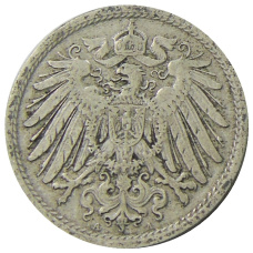 Монета 10 пфеннигов 1909 года А Германия (реверс)