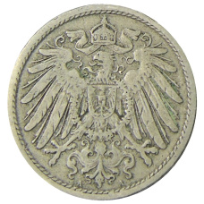Монета 10 пфеннигов 1900 года А Германия (реверс)