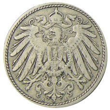 Монета 10 пфеннигов 1900 года А Германия (реверс)