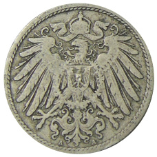 Монета 10 пфеннигов 1900 года А Германия (реверс)