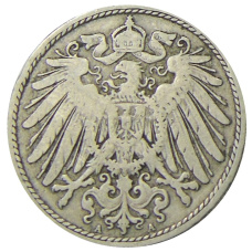 Монета 10 пфеннигов 1900 года А Германия (реверс)