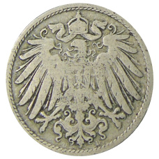Монета 10 пфеннигов 1900 года D Германия (реверс)