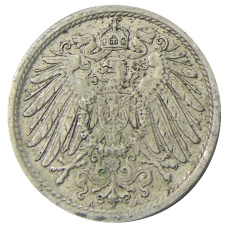Монета 10 пфеннигов 1914 года А Германия (реверс)