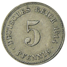 Монета 5 пфеннигов 1914 года A Германия (аверс)