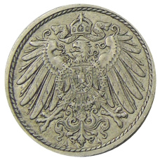 Монета 5 пфеннигов 1914 года A Германия (реверс)