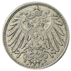 Монета 5 пфеннигов 1910 года A Германия (реверс)